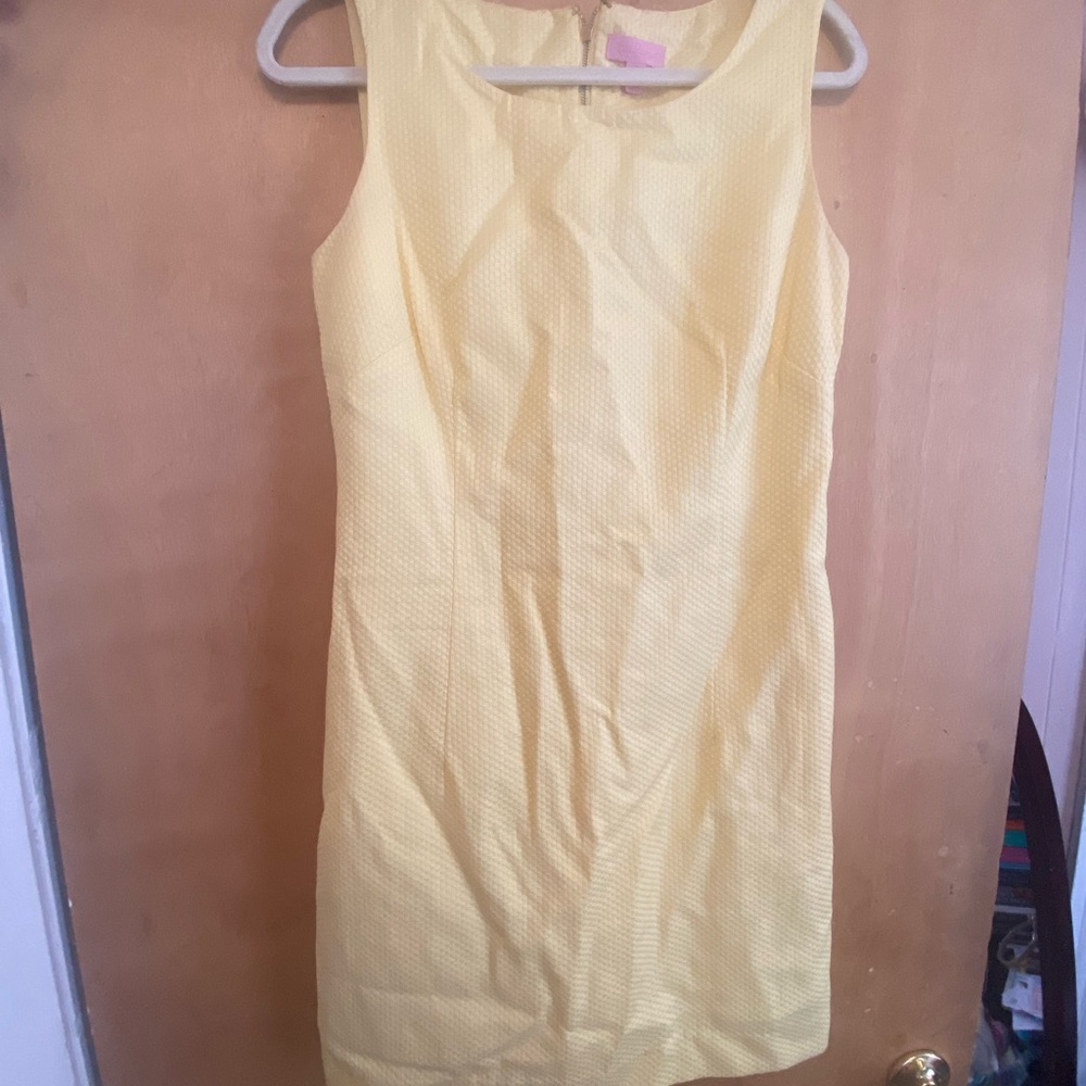 Lilly Pulitzer cream yellow shift dress